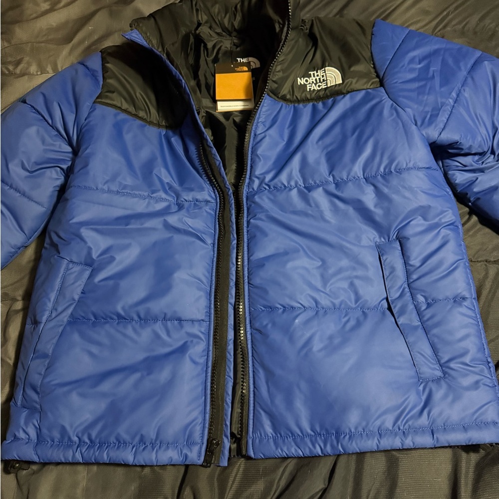 The North Face Blue and Black Insulated Puffer Jacket